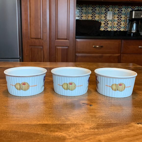 Vintage Set of 3 Royal Worcester Evesham Gold Ramekins - 4 Oz. - Picture 4 of 13